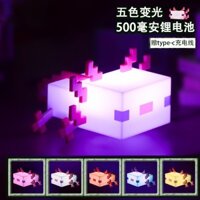 Trò Chơi Xuyên Biên Giới Minecraft Hàng Hóa Salamander Đèn Ngủ Minecraft Đồ Chơi Búp Bê Mô Hình Quà Tặng Dễ Thương 0330