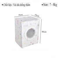 Trợ giá - Áo Trùm Máy Giặt Cửa Ngang Vải Dù Từ 7kg đến 15kg - giao mẫu ngẫu nhiên - 7 - 8 kg,Mẫu hoa  bông