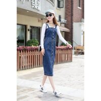 [TRỢ GIÁ] Đầm Yếm Jean Dài Thời Trang