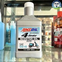 [Trợ Giá] Nhớt Amsoil Xe Tay Ga Full Synthetic Scooter 10w40 946ml- Cam Kết Chính Hãng