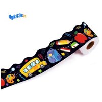 Trở Lại Trường Bản Tin Bảng Biên Giới Tự Dính Vỏ sò Viền Miếng Dán Biên Giới 67.9ft Cho Trường Học Trang Trí Lớp Học