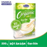 [Trợ ship HCM & HN] Bột ăn dặm Vinamilk Organic Gold Gạo sữa - Hộp giấy 200g LazadaMall