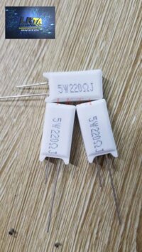 Trở sứ 220ohm -5W (10 con )