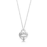 Trở về tiffany® Vòng cổ Mạ Bạc Mặt Hình Trái Tim Xinh Xắn