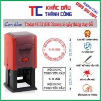 Trodat 43132 dấu tròn đường kính 32mm có ngày tháng thay đổi