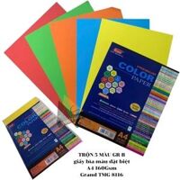 TRỘN 5 MÀU GR-B giấy bìa màu đặt biệt A4 160Gsm Grand TMG-8116