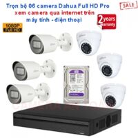 TRỌN BỘ 06 CAMERA DAHUA FULL HD PRO