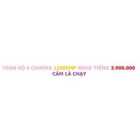 Trọn bộ 1 đầu ghi 4 camera 1200EMP nghe tiếng 500G ổ cứng