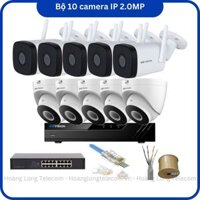 Trọn bộ 10 camera IP wifi Kbvision 2MP giá rẻ chính hãng