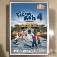 Trọn Bộ 175 Thẻ FLASHCARD TIẾNG ANH LỚP 4 - In 2 Mặt Ép plastic