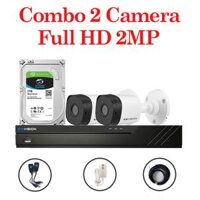 Trọn bộ 2 Camera + 1 Đầu ghi hình 4 kênh KBVISION độ phân giải 2 Megapixel