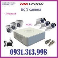 TRỌN BỘ 3 CAMERA HIKVISION 1.0MP DS-2CE16C0T-IRP/ DS-2CE56C0T-IRP