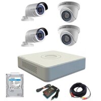 Trọn Bộ 4 Camera Quan Sát Hikvision 1.0 megapixel HD 720P