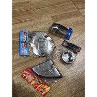 Trọn bộ 4 món ốp (đầu máy +gác chân +chụp đèn soi biển số +chụp đuôi pô ) xe SH nhập khẩu Ý (inox 304 cao cấp giá rẻ )