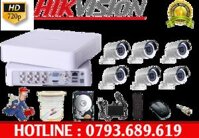 Trọn bộ 6 camera Hikvision HD 1.0 MP