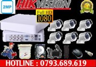 TRỌN BỘ 6 CAMERA HIKVISION FULL HD 2.0MP