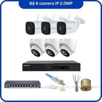 Trọn bộ 6 camera IP wifi Kbvision 2MP giá rẻ chính hãng