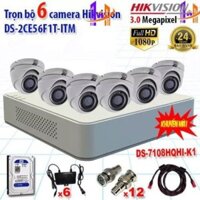 Trọn bộ 6 camrea 3.0MP DS-2CE56F1T-ITM + DS-7108HQHI-K1