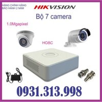 TRỌN BỘ 7 CAMERA HIKVISION 1.0MP DS-2CE16C0T-IRP/ DS-2CE56C0T-IRP