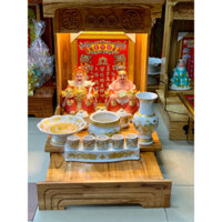 Trọn bộ bàn thờ thần tài giá rẻ nhất Shopee(bàn ngang 42cm cao 60cm)