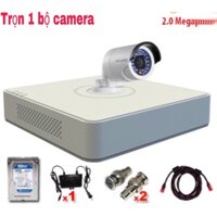 Trọn Bộ Camera 1- 4 Mắt Hikvision DS-2CE16D0T-IRP HD 2.0MP Full HD Chính Hãng, bảo hành 24 tháng