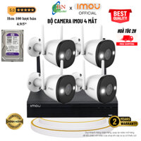 Trọn bộ camera gia đình IP Imou 4 kênh NVR1104HS-W-S2, 4 camera F22FP, 1 ổ cứng 500G