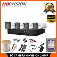 Trọn Bộ Camera Hikvision 2MP FHD 1080P + Ổ Cứng 500GB