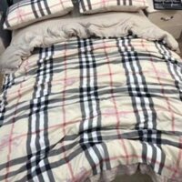 trọn bộ chăn ga gối kẻ burberry