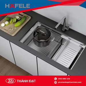 Trọn bộ chậu inox Hafele HS21-SSN2S90 và phụ kiện