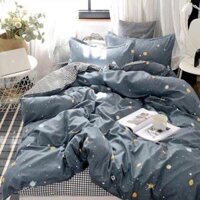 TRỌN BỘ DRAP GIƯỜNG COTON CHẦN BÔNG HÀNH TINH M8X2MX30CM