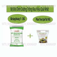 Trọn bộ dụng cụ trồng rau sạch tại nhà Đất Trồng Rau Hữu Cơ ORGANIC SOIL (20dm3) và 1 Túi Phân Trùn Quế Tươi.