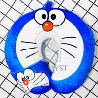 Trọn bộ gối cổ du lịch Doraemon kèm bịt mắt nhung