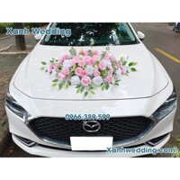 Trọn Bộ Hoa Giả Trang Trí Xe Cưới, Hoa Lụa Xe Dâu, Hoa Trang Trí Xe