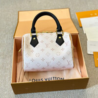 Trọn Bộ Hộp Quà Tặng Bao Bì LV Speedy 20cm Túi Gối Màu Cát Túi Xách Kích Thước: 20cm