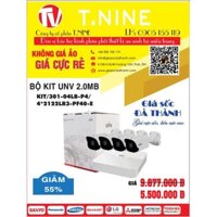 TRỌN BỘ KIT 4 CAMERA IP 2.0MP UNV POE – KHUYẾN MÃI