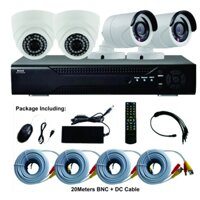 Trọn Bộ KIT (BT1904DVR) 4 Camera (2 Dome, 2 Bullet) 1080P