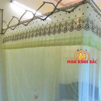 TRỌN BỘ Màn Khung Xếp Gọn 1m2x2m | 1m4x2m Phối Ren Kiểu (bao gồm cả khung và màn)- Hàng Việt Nam XNK