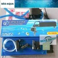Trọn Bộ Máy Bơm Lọc Nước Hồ Cá Cảnh 35W vs-9800, Cho Hồ 1m-1m4, Gồm Máng Lọc, Bông Lọc- bảo hành 3 tháng