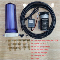 Trọn bộ máy phun sương 15 đàu béc phun