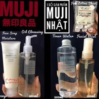 Trọn Bộ Muji Nhật -  Face Soap Moisture Muji - Oil Cleasing Muji - Toner Water Muji - Ficical Mist Muji - Face Lotion