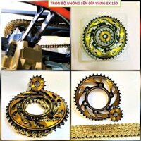 TRỌN BỘ NHÔNG SÊN DĨA KIỂU EX 150 CỰC CHẤT , BỘ NHÔNG XÍCH ĐỘ XE MÁY EX 150 , NHONG SEN DIA EX 150
