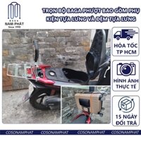 Trọn Bộ Phụ Kiện Đệm Tựa Lưng Baga Đi Phượt Nhiều Loại Xe Máy Ba ga Gắn Thùng Givi Chở Hàng Nối Sau