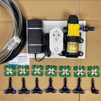 Trọn bộ phun sương tưới lan 7 béc phun 4 hướng có ổ cắm hẹn giờ wifi