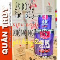 [TRỌN BỘ] SƠN BÓNG 2K TÍM YES - DÙNG CHO SẮT, GỖ, KIM LOẠI... KHÔNG NGÃ MÀU (1L)