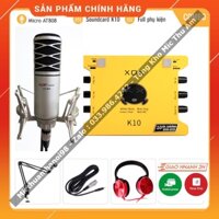 Trọn Bộ Sound Card K10 Micro AQTA AT808 . Âm Thanh Cực Hay , Livestream Bigo , Facebook , Tik Tok . Lắp Đặt Dễ Dàng