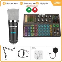 Trọn Bộ Sound Card Thu Âm K300 Mic Takstar PC K600 Livestream , Karaoke , Thu Âm Với Âm Thanh Cực Kì Chất Lượng
