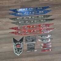 Trọn bộ tem 3 lớp dàn áo xe HONDA CLICK 125 - tem như ZIN theo xe