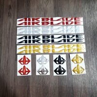 Trọn bộ tem chữ nỗi AIR BLADE và bộ tem LOGO kim cương sử dụng cho xe AIR BLADE độ màu cá tính