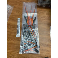 Trọn bộ tem dán 3 lớp xe AB Air Blade 125 ( đời 2013->2015) màu cam - tem zin theo xe chính hãng HonDa