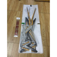 Trọn bộ tem dán 3 lớp xe AB Air blade -máy125 (đời 2013->2015) màu vàng đồng -tem xin theo xd chính hãng Honda